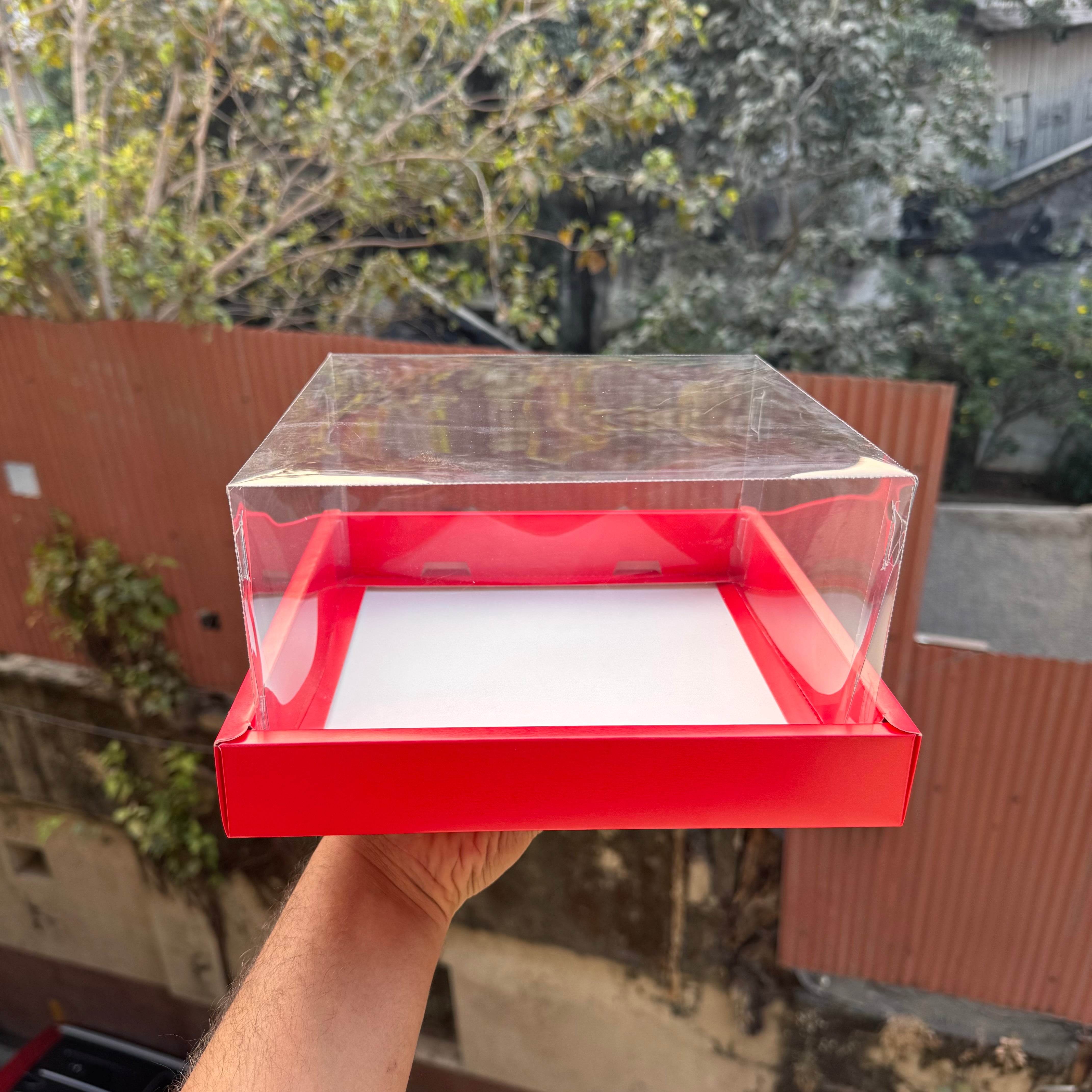 Valentine Red Full Display Hamper Box 9x9x5inch (10 pc)