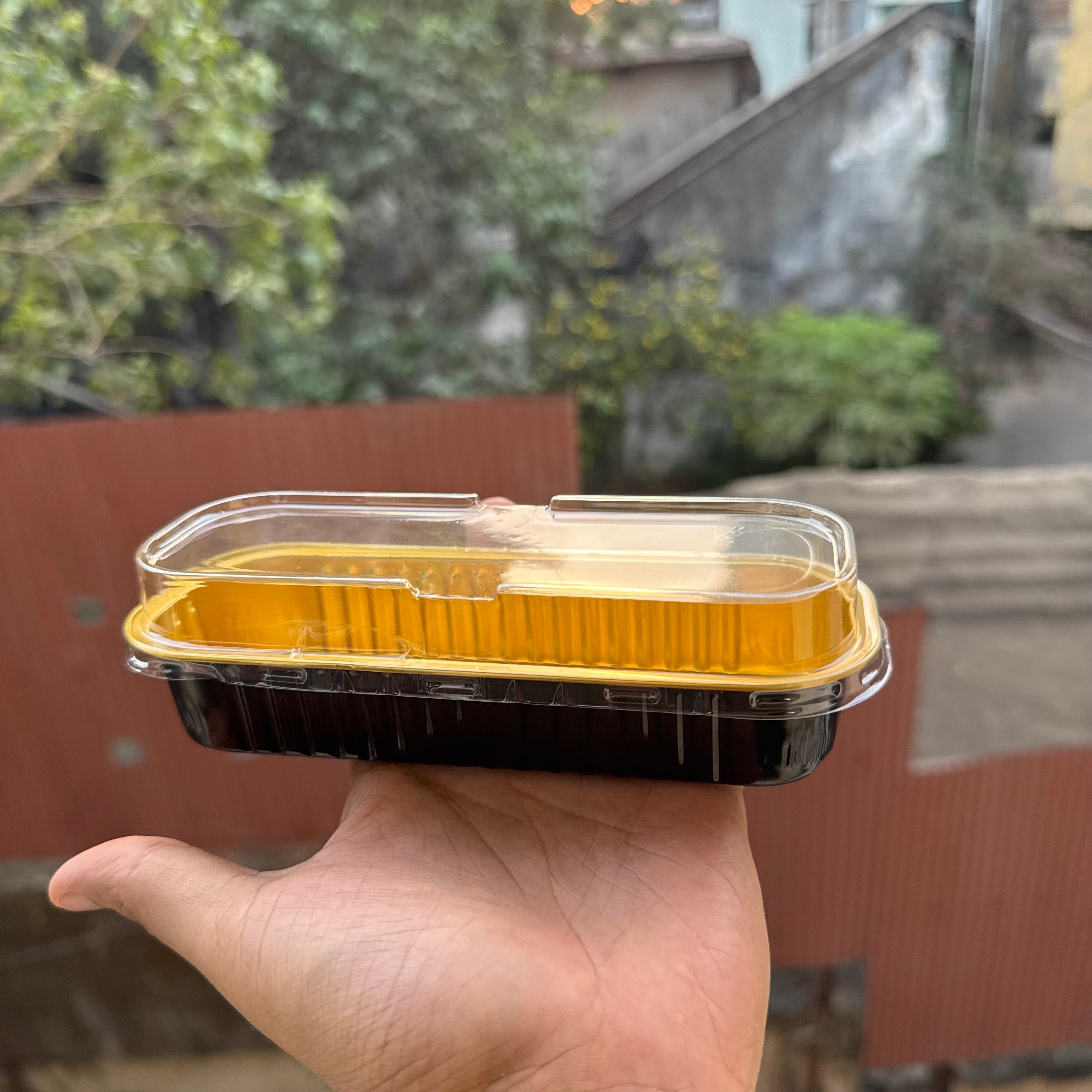Rectangle Foil Bakeable Container Black (10pc)