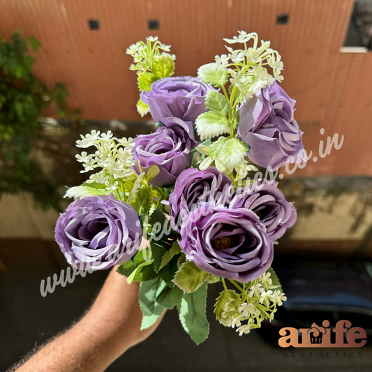 Lilac Rose Artificial Flower Bunch