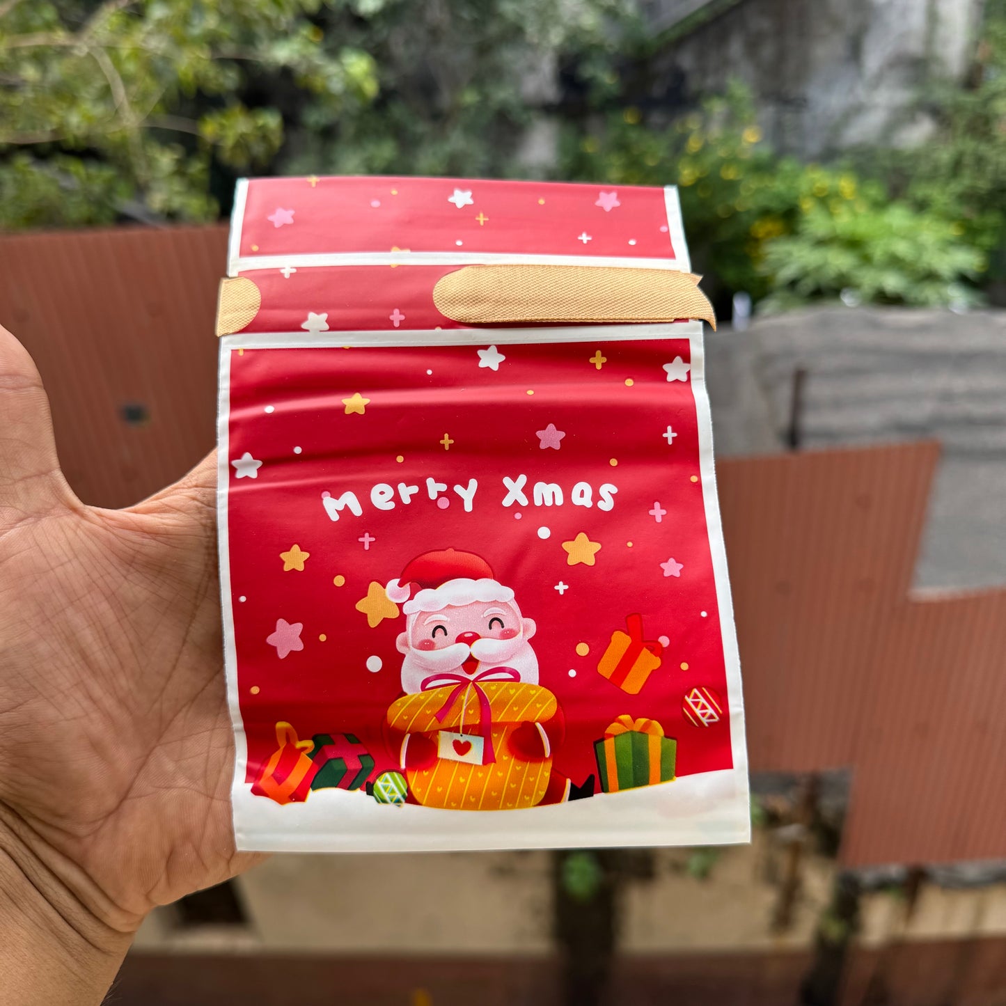 Christmas Ribbon Candy / Cookie Pouch Bag - 50pcs in a pack