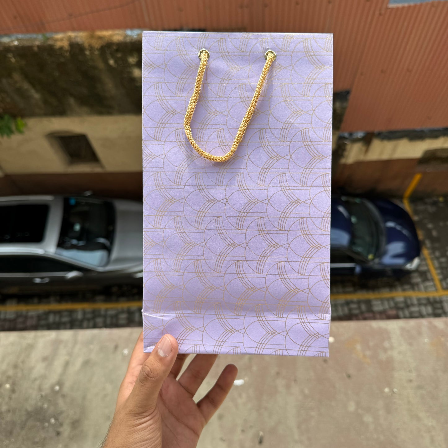 Lilac Flat Paper Bag 6 by 9