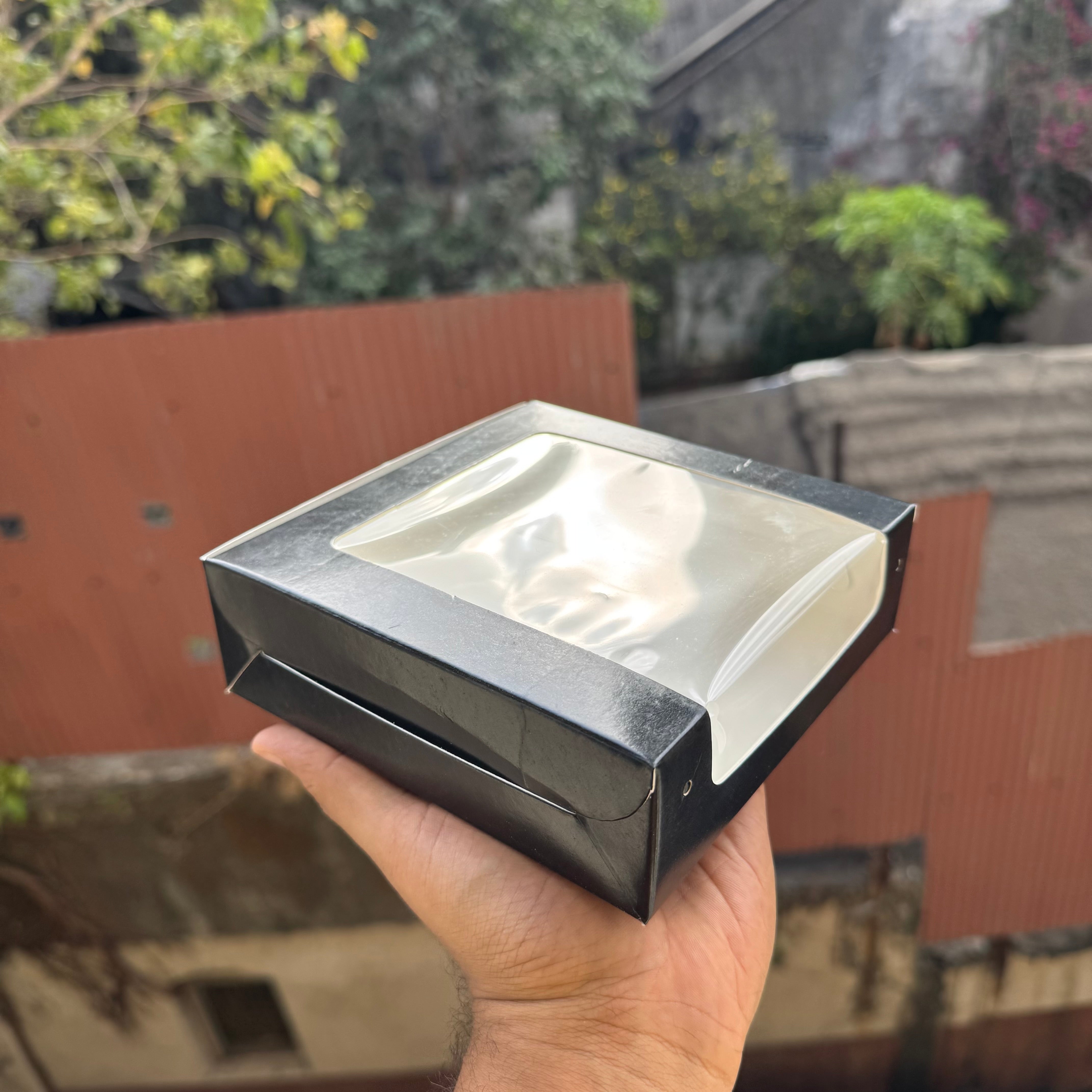 4 Brownie L Shape Window Box Black (10pc)