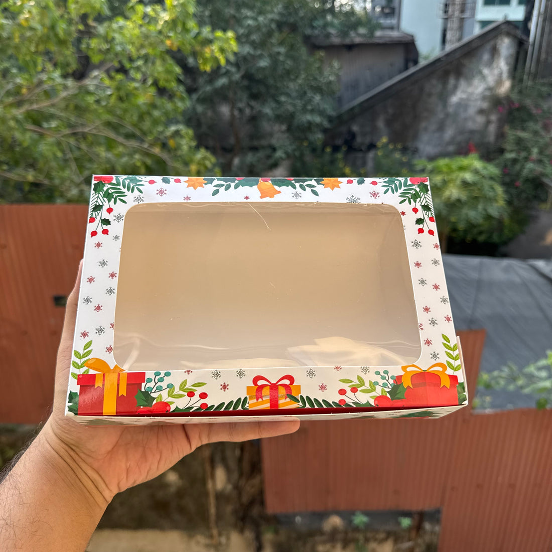 Christmas 6 In 1 Brownie / Cookie Box 10 Pc | White