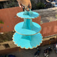3 Tier Cupcake Stand Blue