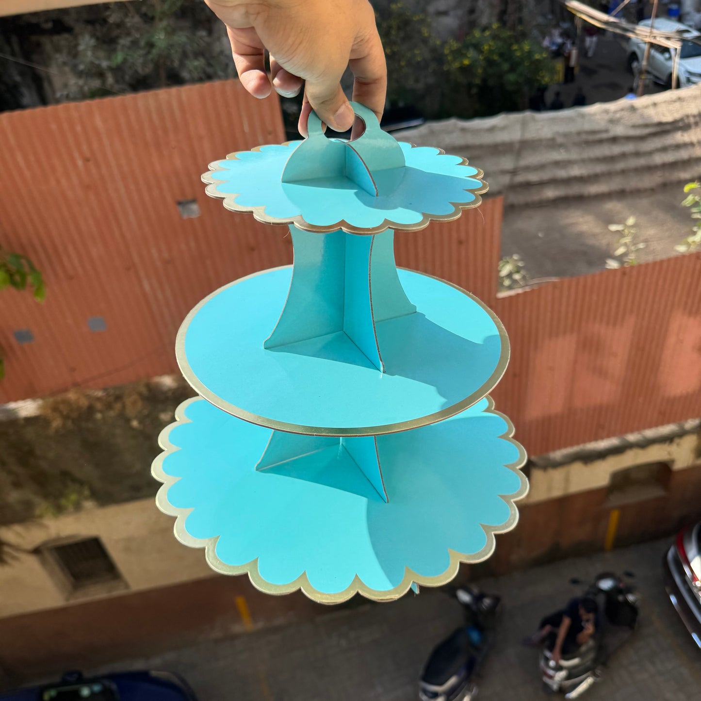 3 Tier Cupcake Stand Blue