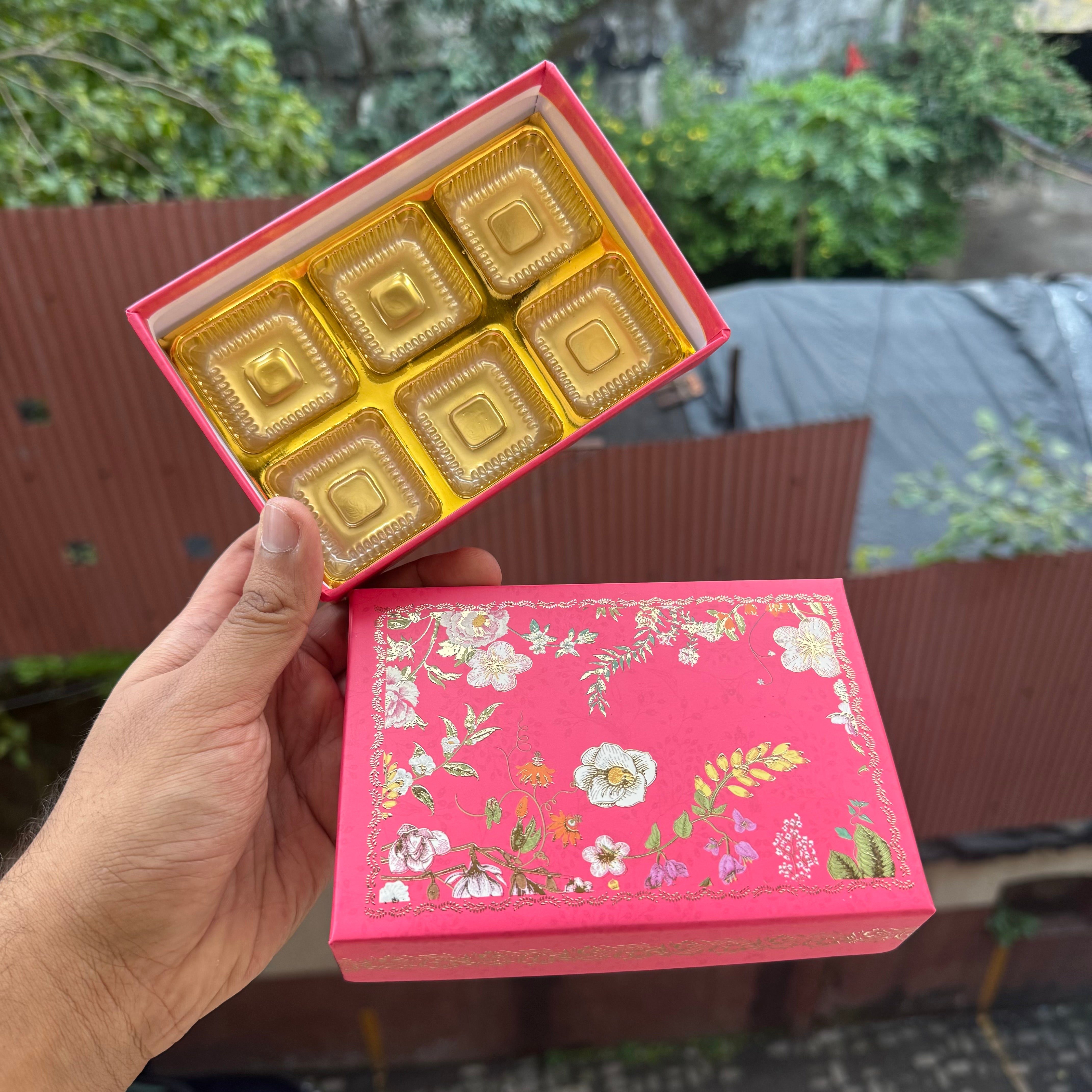 Rigid Top Bottom Box 1pc | Pastel Marigold - With Cavity