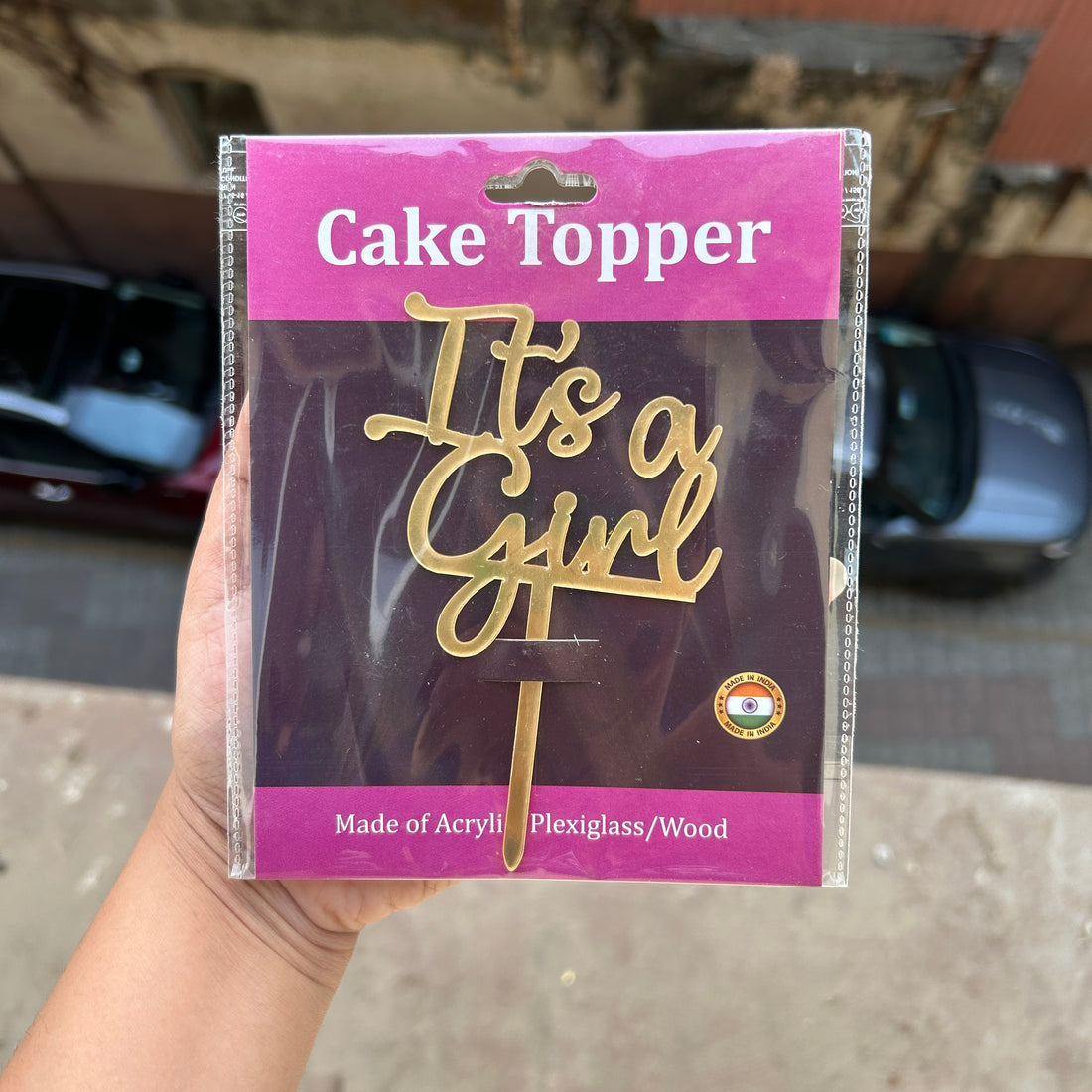 It’s A Girl 4” Acrylic Cake Topper