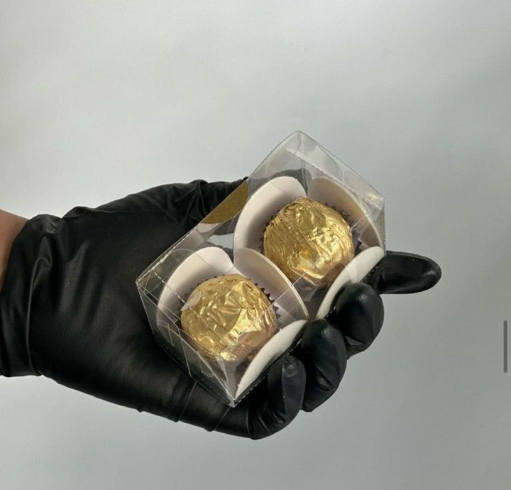 2 Cavity Premium Chocolate Box Pvc (10pc)