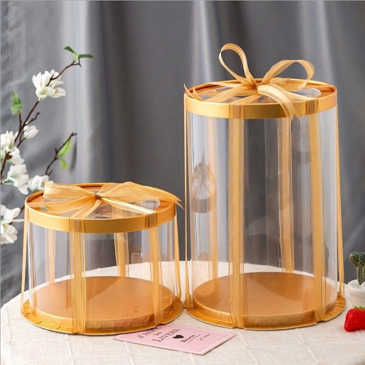 Round Cake Box with Transparent Top 10x10x12inch