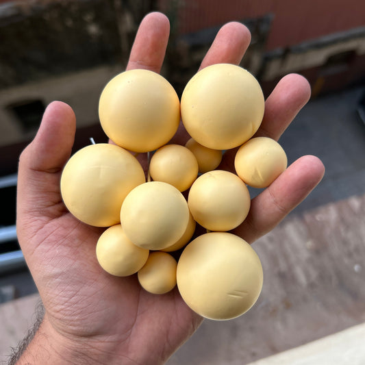 Lemon Yellow Pastel Faux Ball Buy10 Get2 Free