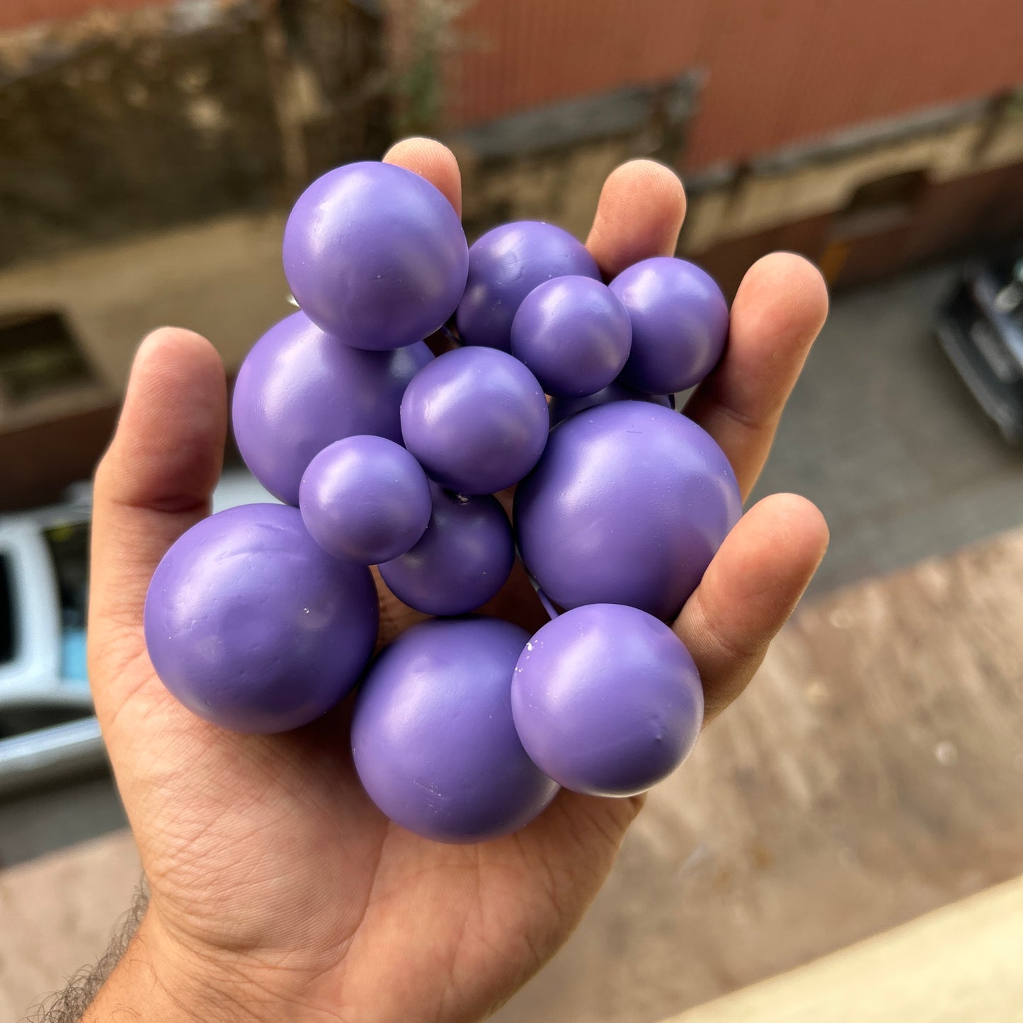 Lilac Pastel Faux Ball Buy10 Get2 Free