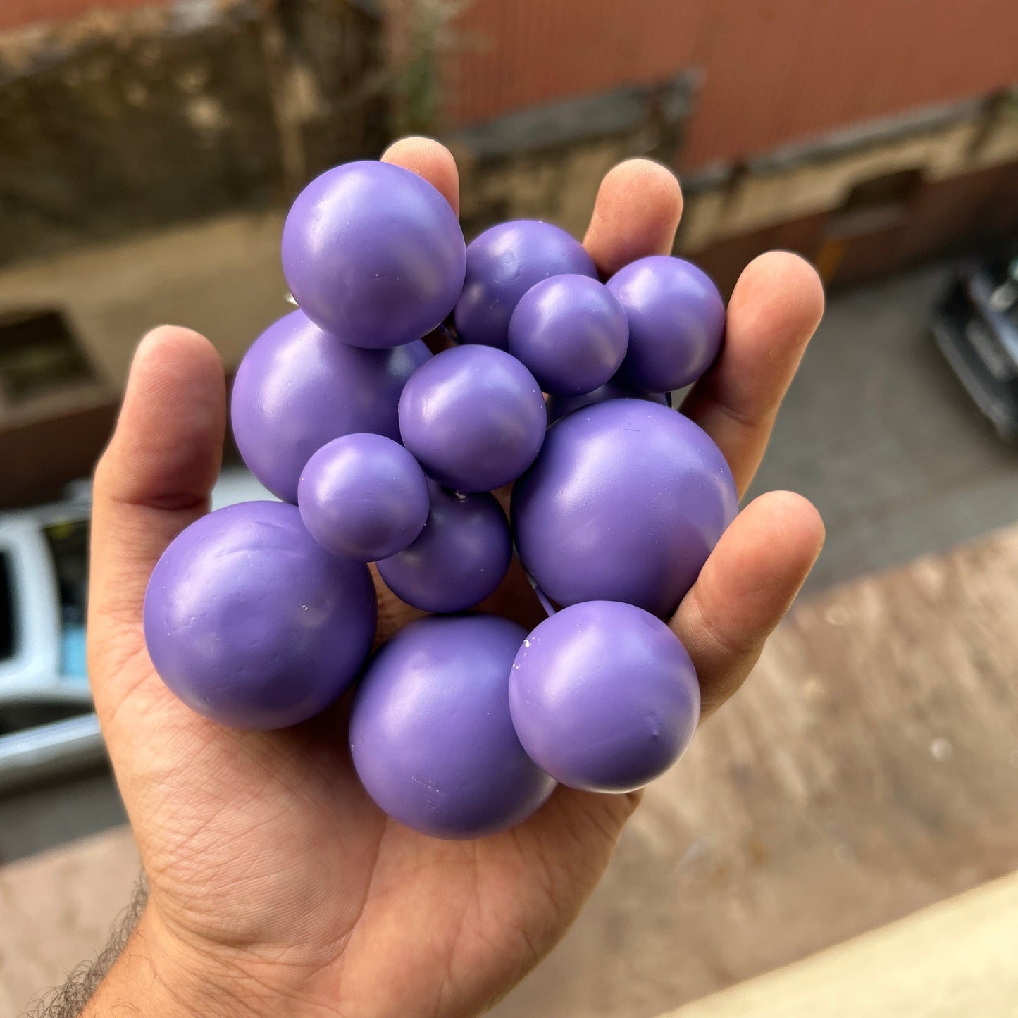 Purple Pastel Faux Ball Buy10 Get2 Free