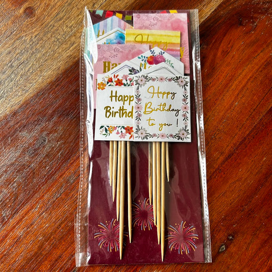 Happy Birthday Paper Topper 10 Pc Pack