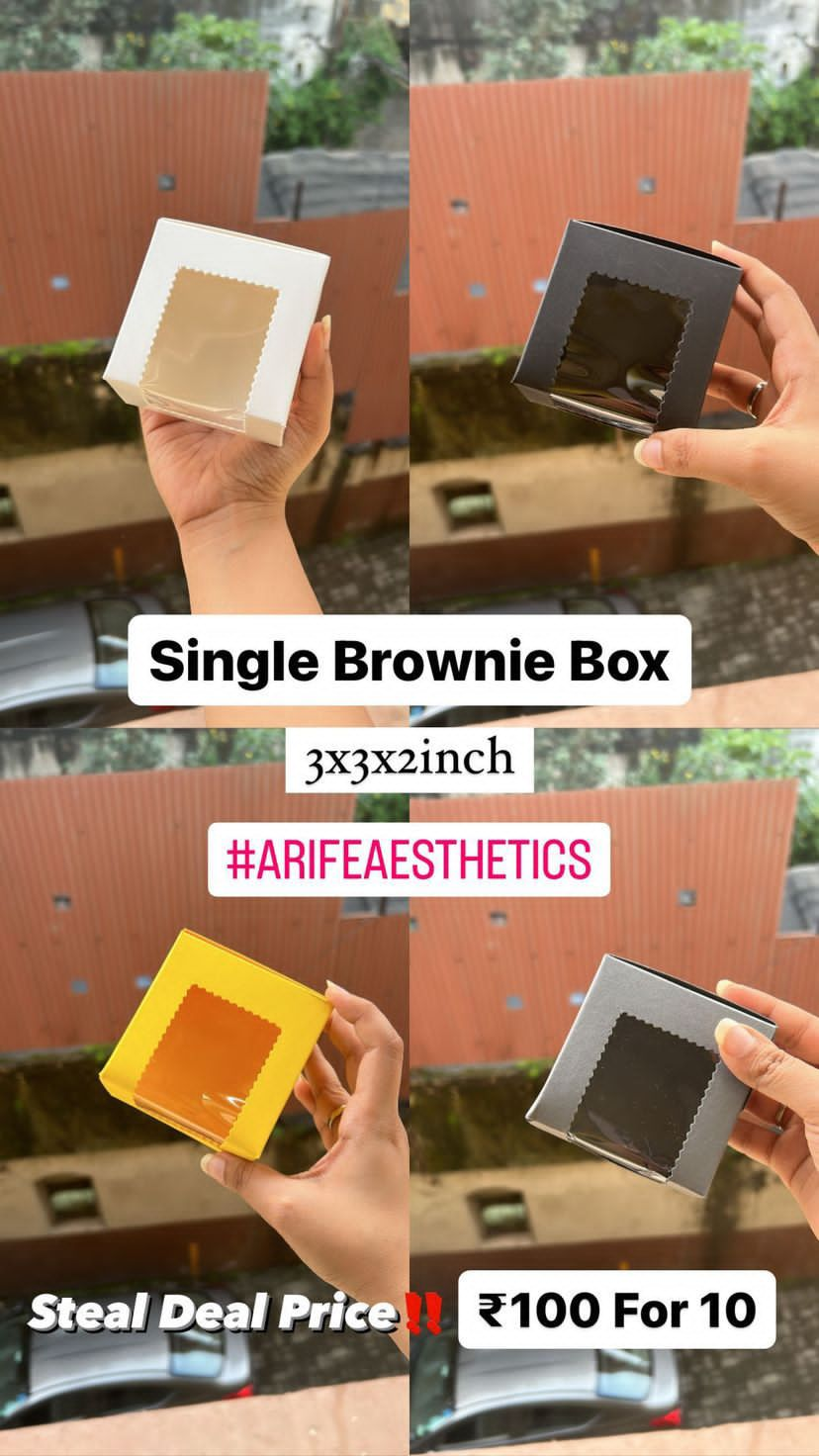 Single Brownie / Cookie Box 10 Pc