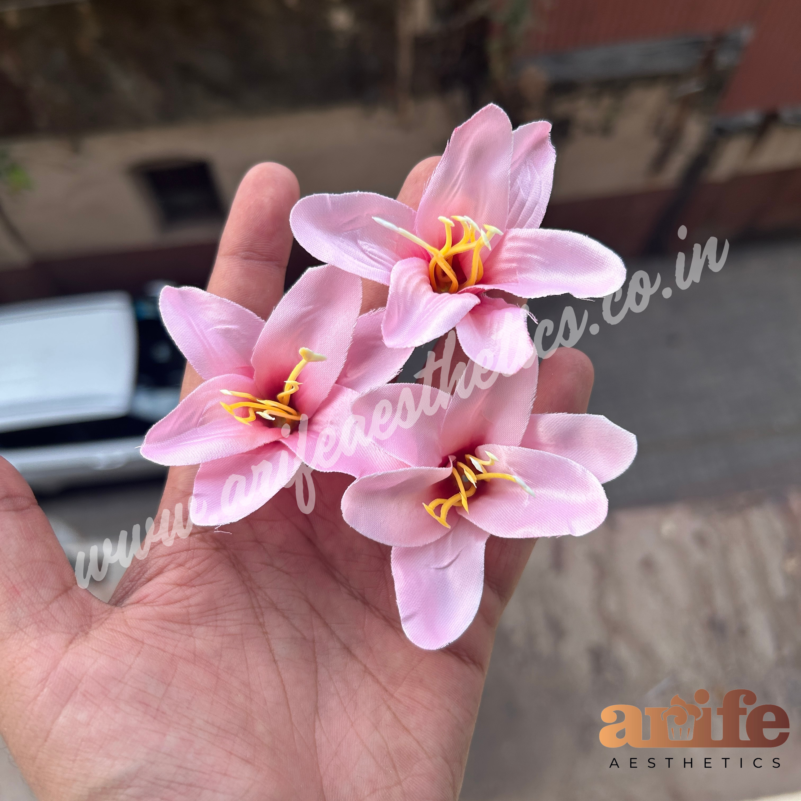 Lily Light Pink Artificial Flower 10pcs
