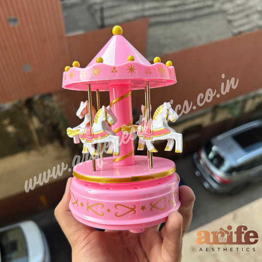 Pink Carousel Toy Topper