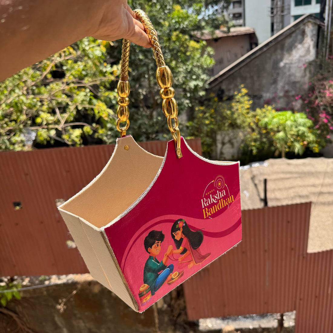 Collapsible Rakhi Basket For Hampers 1pc - Arife.Aesthetics