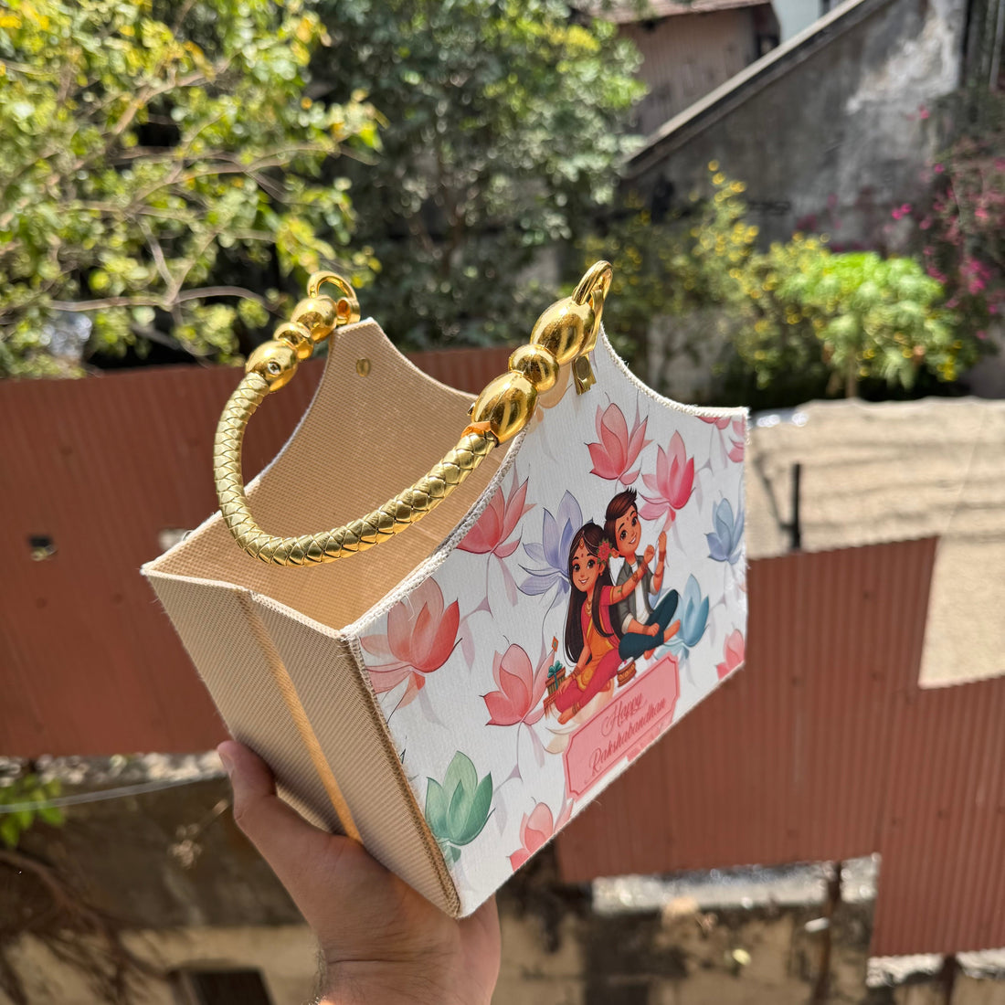 Collapsible Rakhi Basket For Hampers 1pc - Arife.Aesthetics