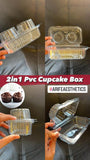 2 In 1 Pvc Cupcake Box 10 Pc