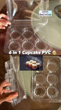 6 In 1 PVC Cupcake Box 10 Pc