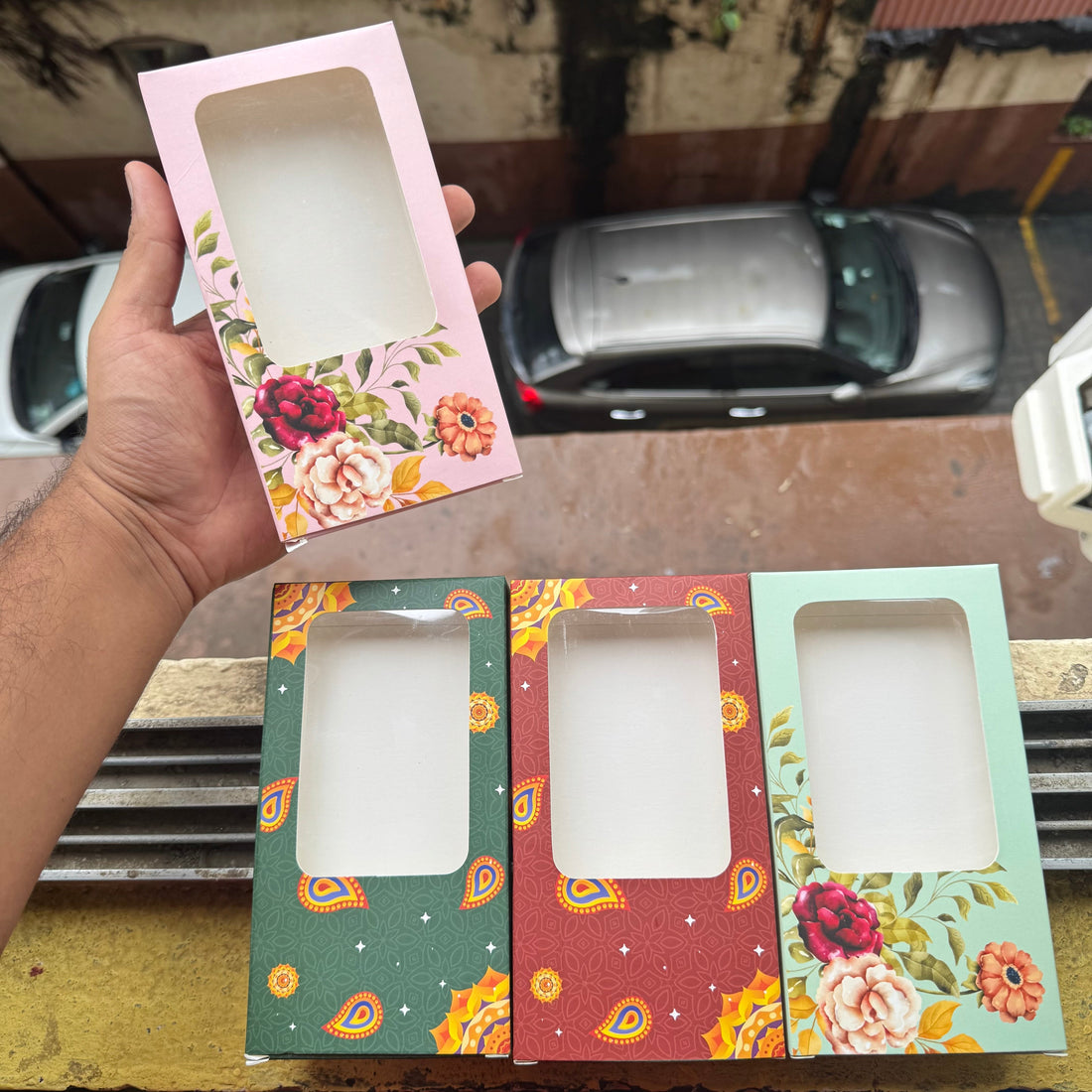 Festive Bar Box (10pc) ~ Green Floral - Arife.Aesthetics