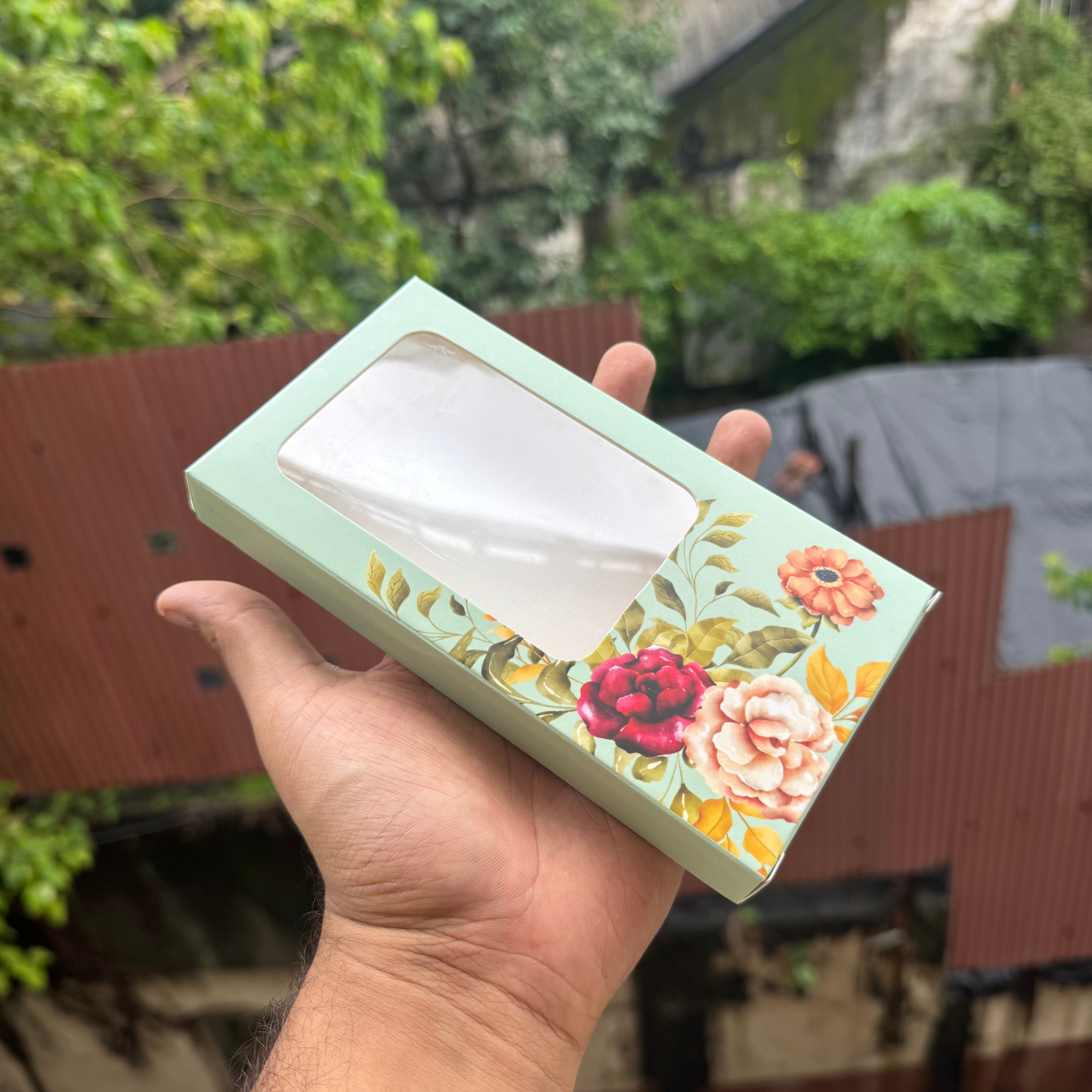 Festive Bar Box (10pc) ~ Green Floral - Arife.Aesthetics