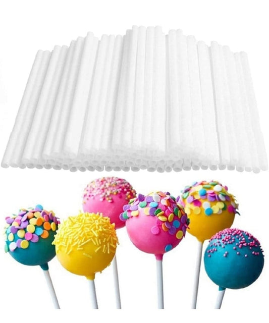 Plastic Lollipop Sticks For Cakesicle Popsicle and Candy (100pcs) 6inch