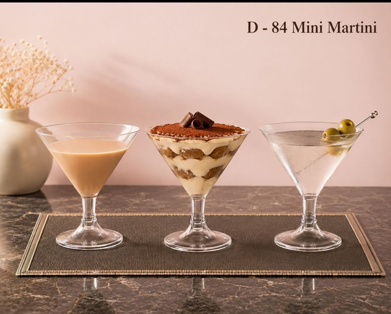 Mini Martini Mousse Cup 60pc - Arife.Aesthetics