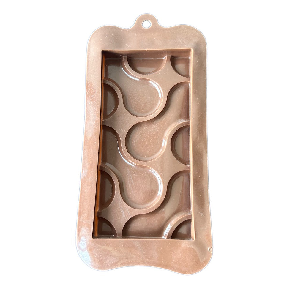 1 Cavity Flow Shape Chocolate Bar Silicone Chocolate Mould