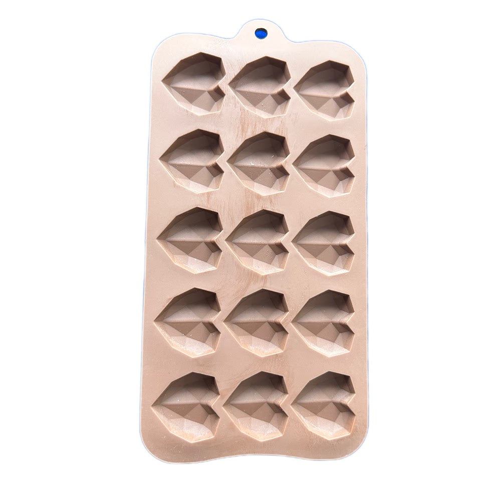 15 Cavity 3D Hearts Chocolate Silicon Mould