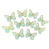 10 Pcs Green Butterfly Paper Topper For Cake And Cupcake