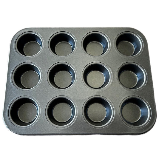 Nonstick Aluminium 12 Cavity Muffin Tray