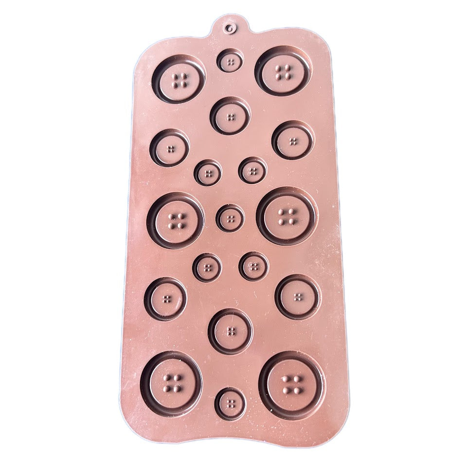 19 Cavity Buttons Shape Silicone Chocolate Mould