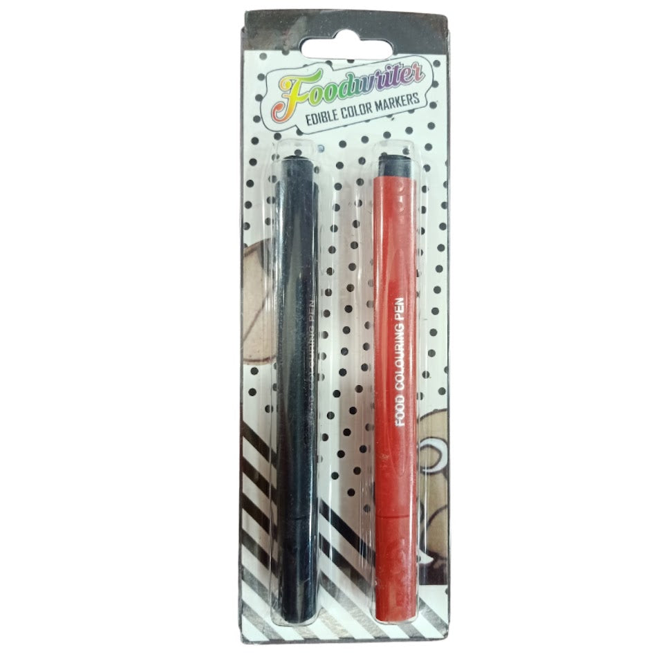 Food Writer Cake Decorating Markers Pens, Set Of 2Pcs..Red