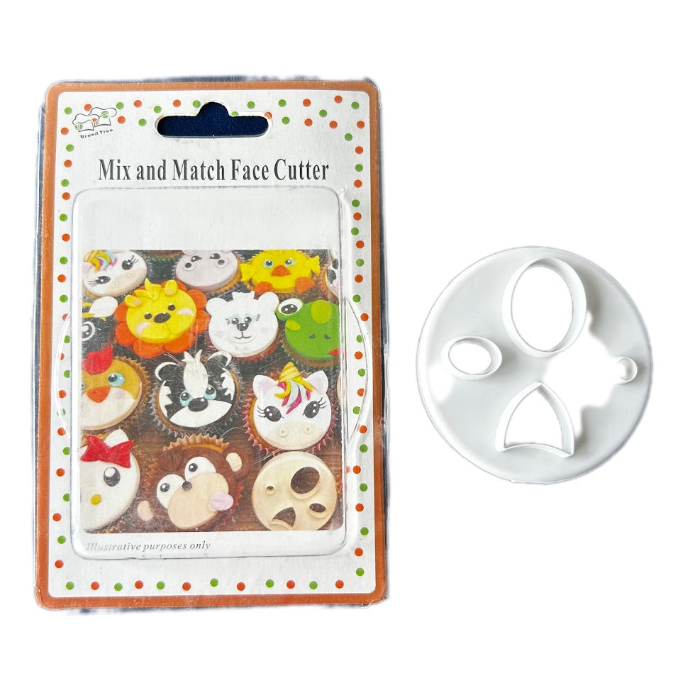 1 Pc Large Mix And Match Funny Face Plastic  Cutter