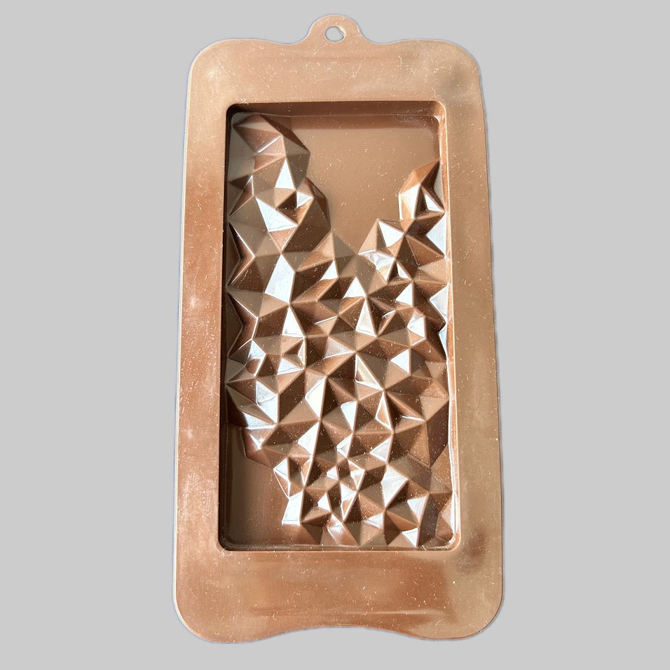 1 Cavity Crystal Bar Shape Silicone Chocolate Mold