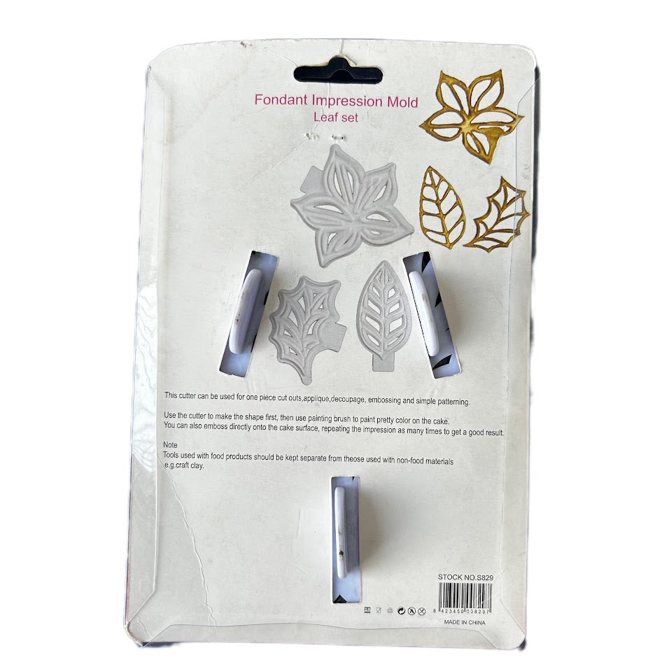 Leaf Set Plastic Cutters Set Of 3 Pcs