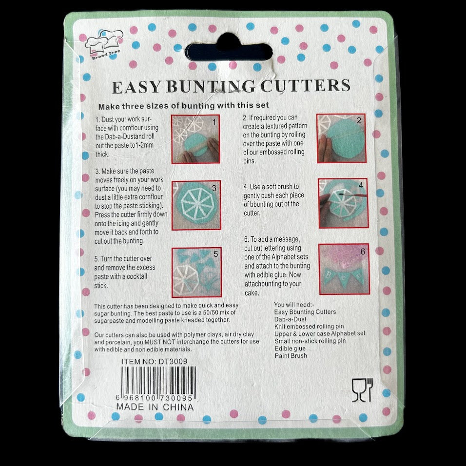 Easy Bunting Cutter Set Of 3 Pc