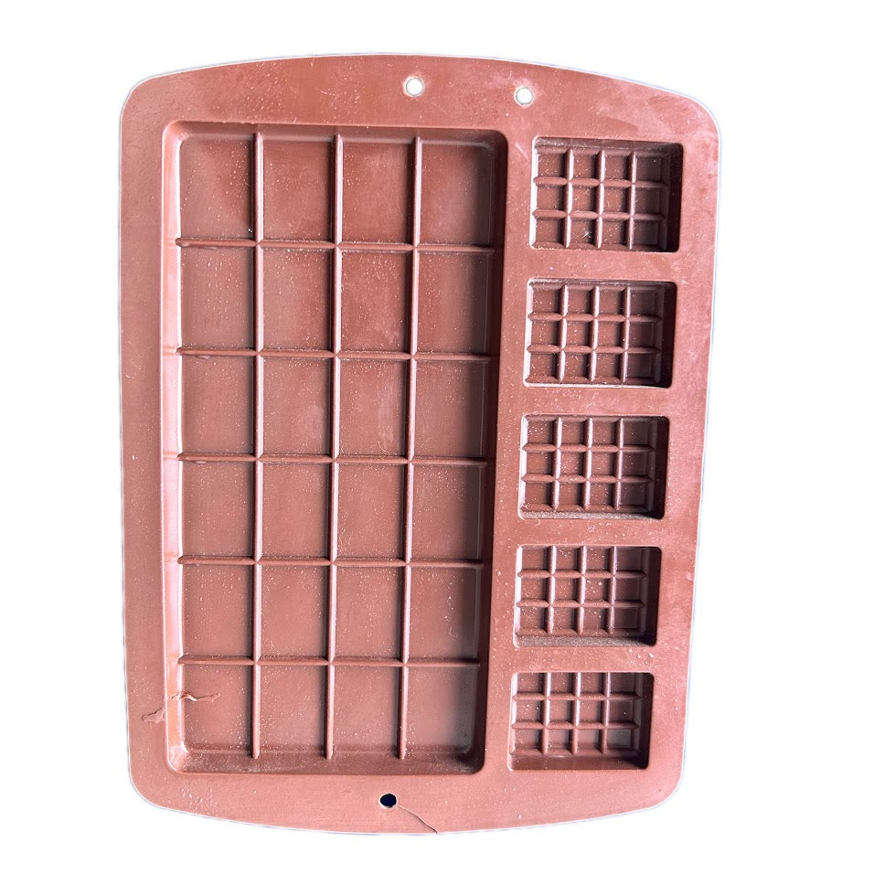 6 Cavity Silicone Chocolate Mould Bar Shape And Mini Chocolate Bar Shape Silicon