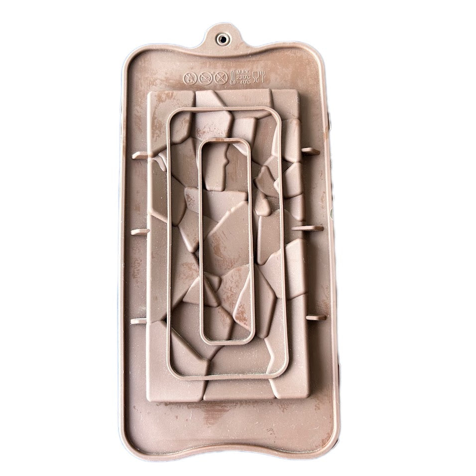 1 Cavity Break Apart Shape Chocolate Bar Silicone Chocolate Mould