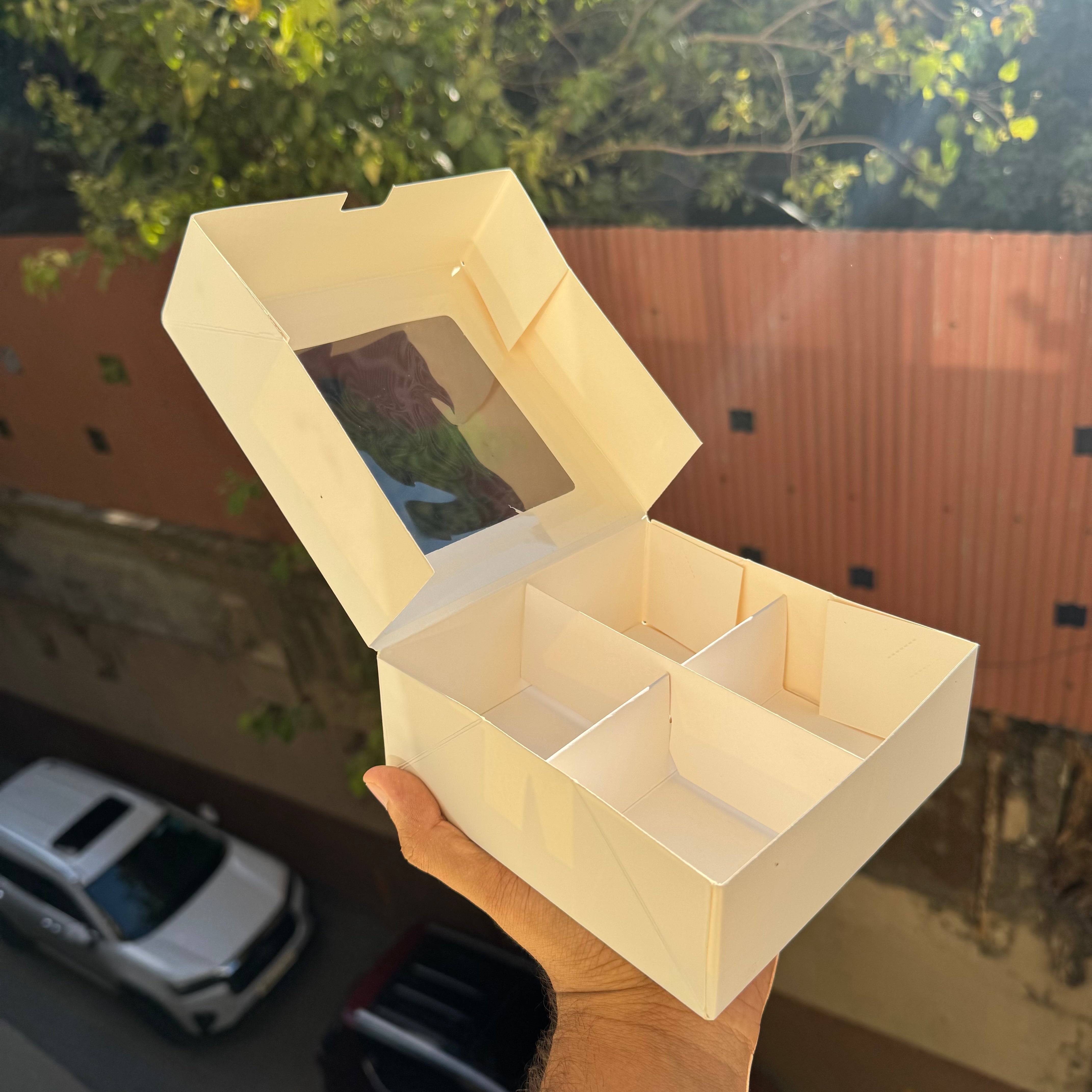 Pre Made 4 Brownie Partition Box (10pc) - Arife.Aesthetics
