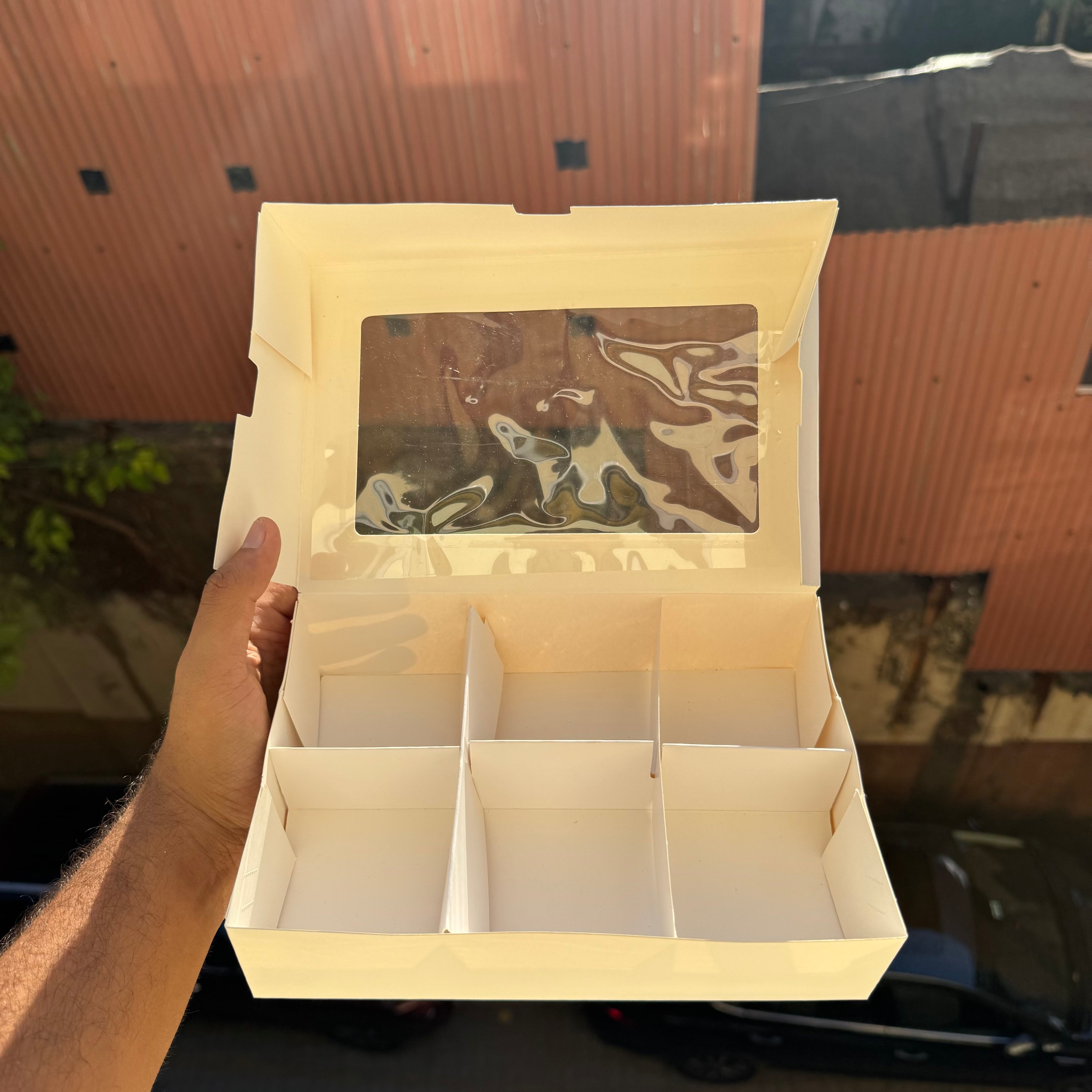 Pre Made 6 Brownie Partition Box (10pc) - Arife.Aesthetics