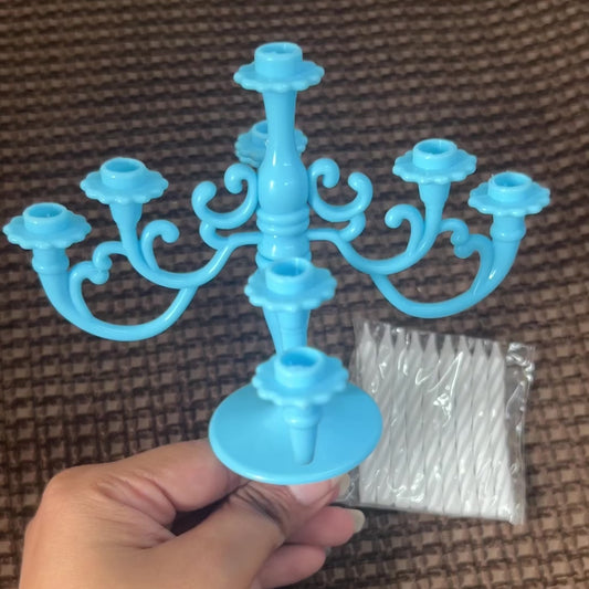 Vintage Candle Stand Blue