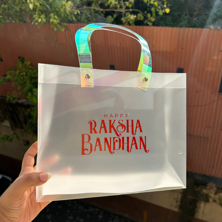 Rakhi Frosted Hamper Bag PVC (10pc) - Arife.Aesthetics