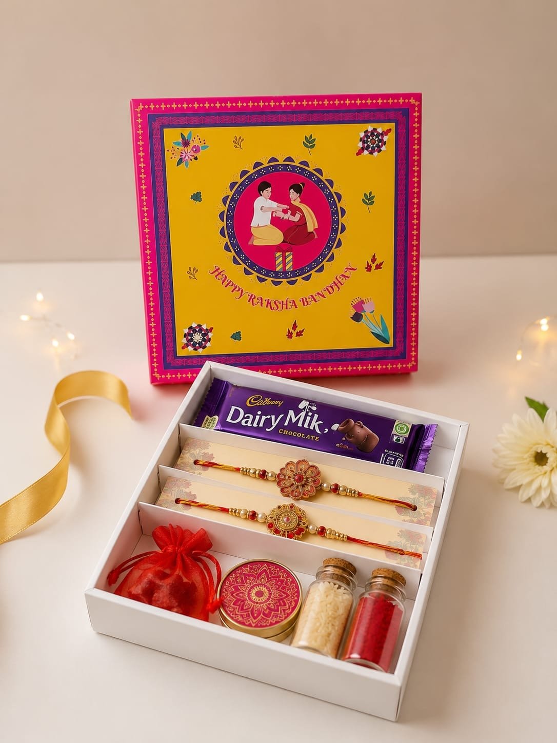 Rakhi Hamper Box (1 box 4 use) (10pc) - Arife.Aesthetics