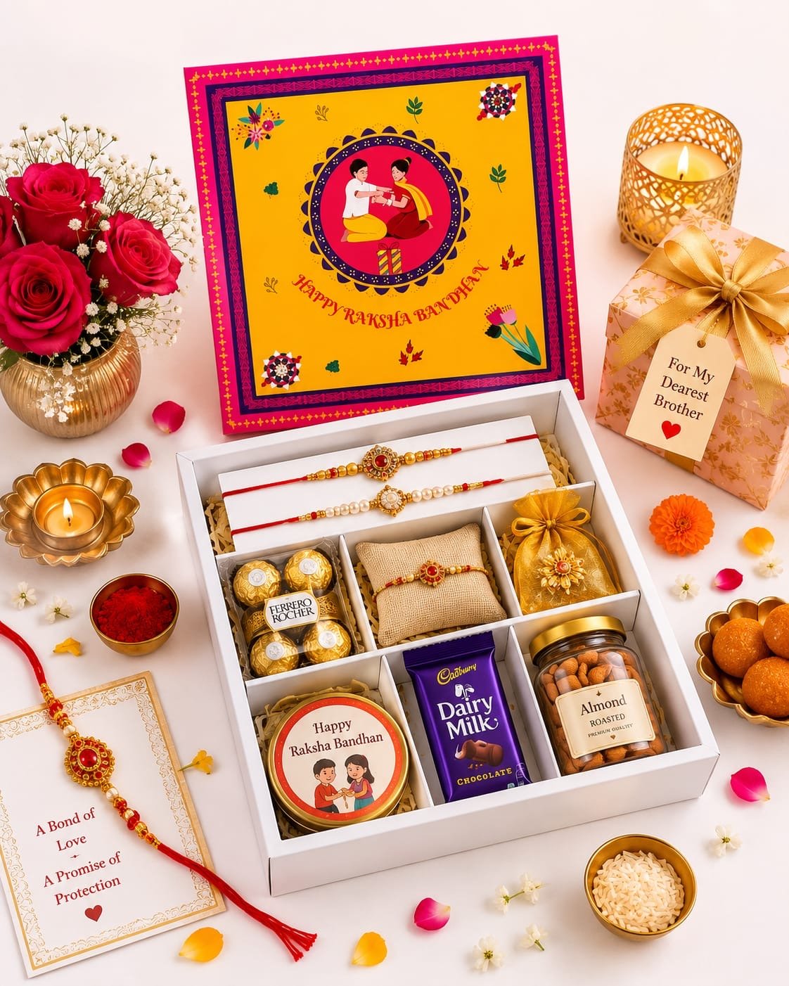 Rakhi Hamper Box (1 box 4 use) (10pc) - Arife.Aesthetics