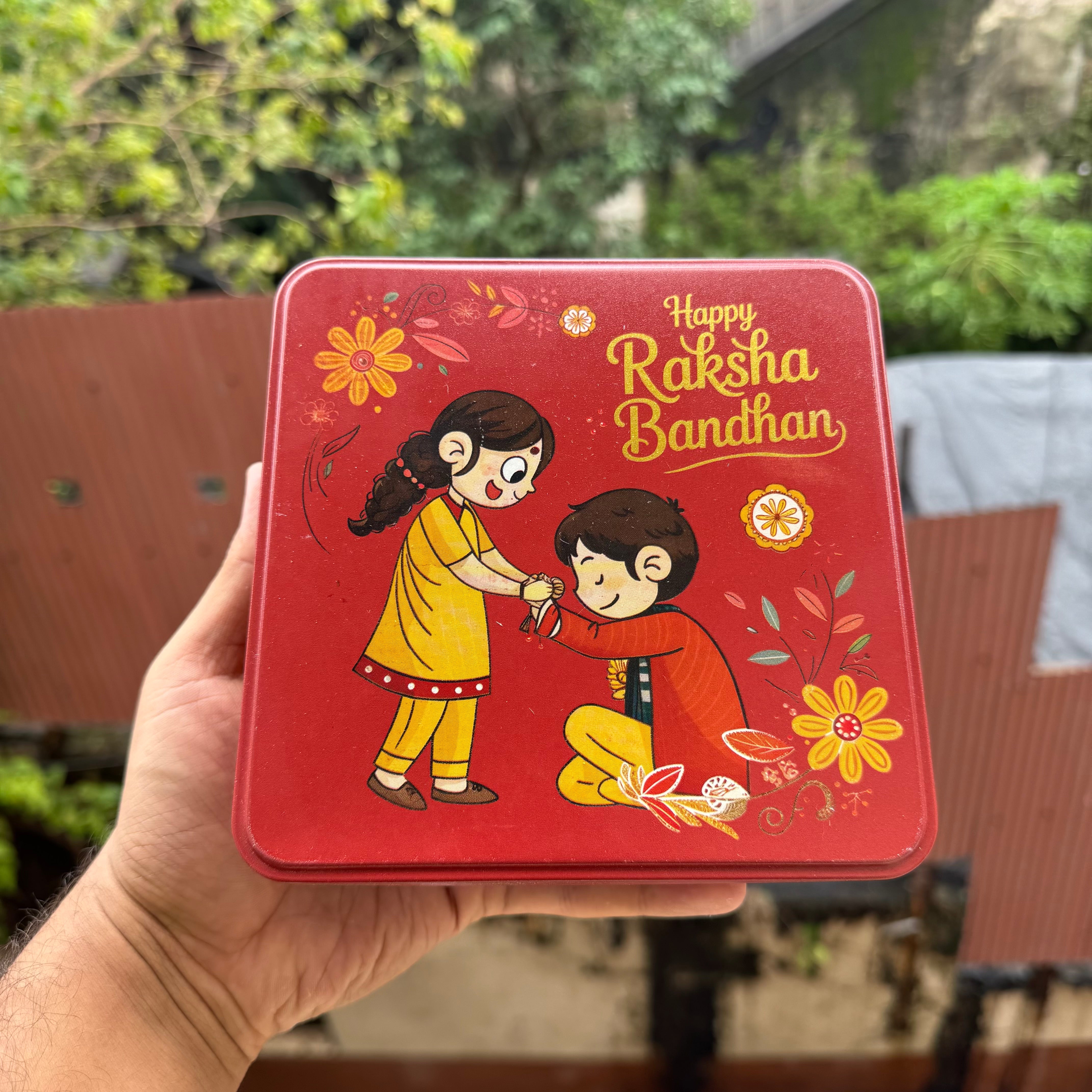 Rakhi Square Dream Tin 6x6x1.5inch - Arife.Aesthetics