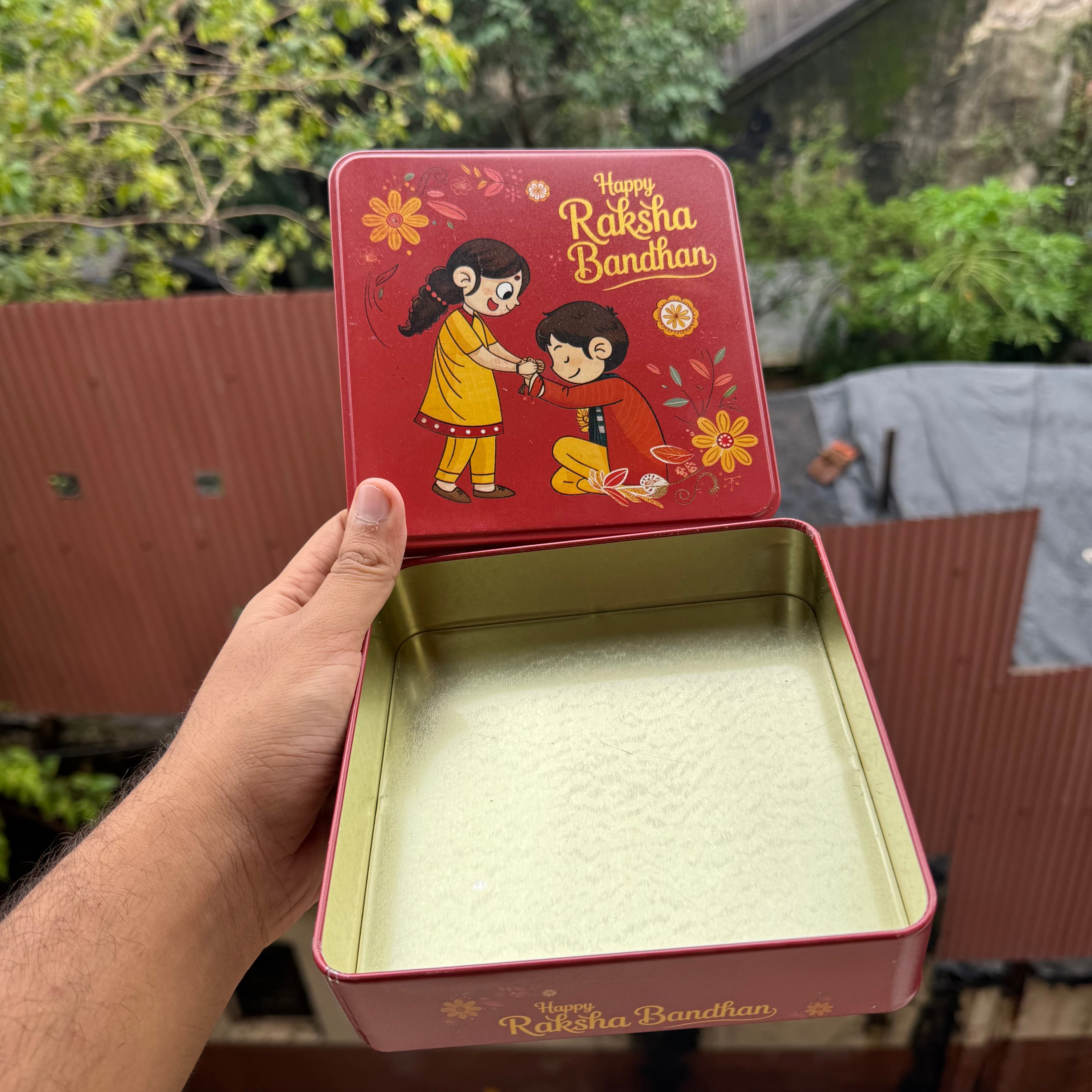 Rakhi Square Dream Tin 6x6x1.5inch - Arife.Aesthetics
