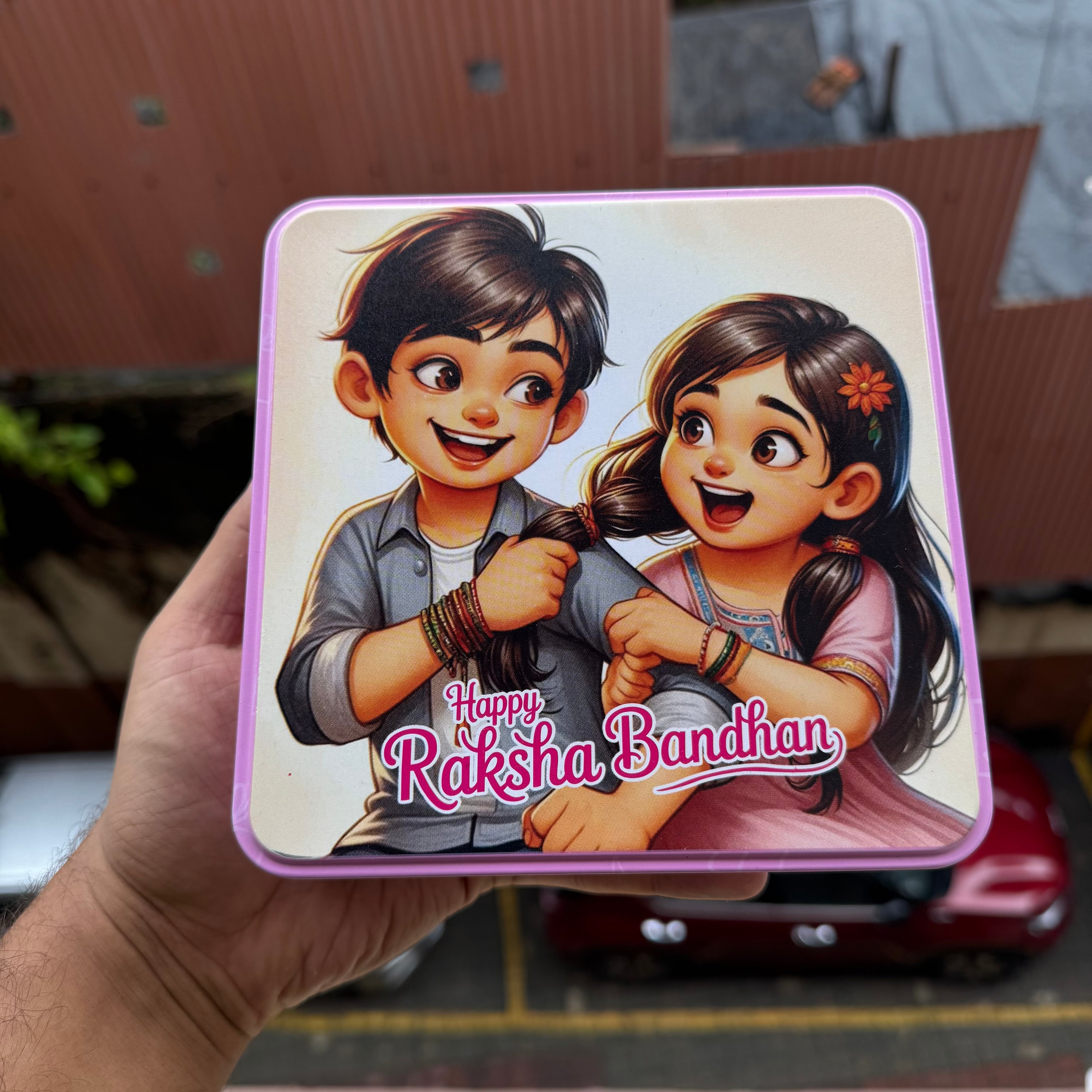 Rakhi Square Dream Tin 6x6x1.5inch - Arife.Aesthetics