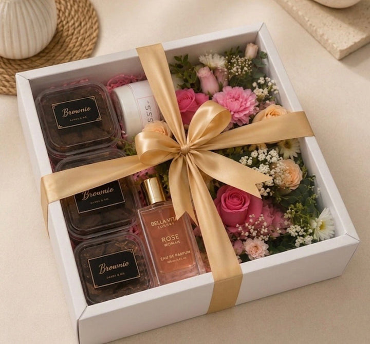 White Hamper Box 10x10x4inch (5pc) - Arife.Aesthetics